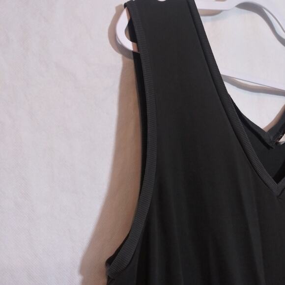 Garnet Hill Wide-Leg Knit Jumpsuit Charcoal Gray Casual Stretchy Size XL - Picture 6 of 10